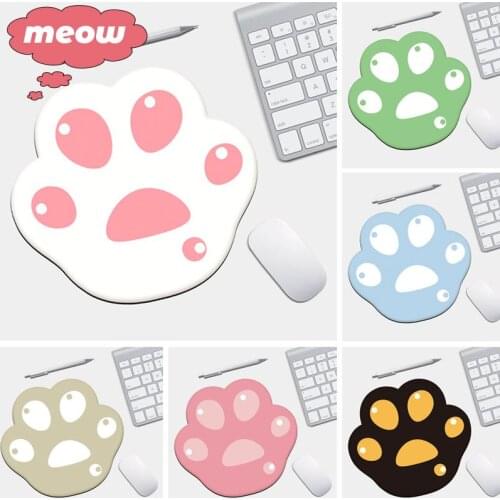 Cute Mouse Pad Cat Pow Kawaii Desk Pad Gaming Deskpad Desk Mats Office Accessories Mat for Mice Mouse Gamer
