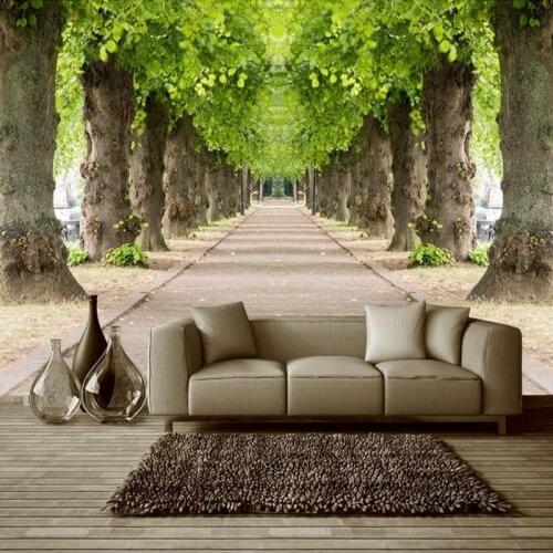 Custom 3D Mural Wallpaper Forest Road Living Room Sofa Bedroom TV Background Non-woven Photo Wallpaper Murals Decor Wall Art