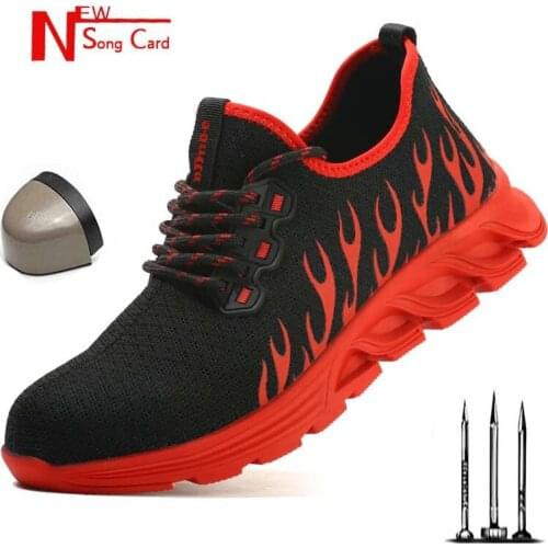 2019 new song mens safety shoes super light soft bottom boots steel head indestructible sports shoes wear work shoes 36-46