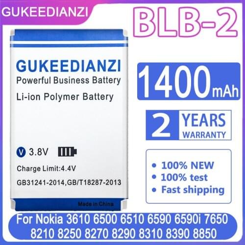 New GUKEEDIANZI BLB-2 BLB2 Mobile Phone Battery For Nokia 3610 5210 6500 6510 6590 6590i 7650 8210 8250 8270 8290 8310 8390 8850