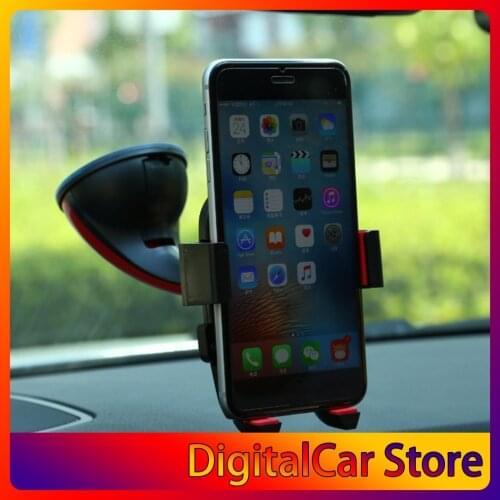 New Large Car Phone Holder Universal Automatic Lock Phone Holder 115*87MM Red Car Phone Holder