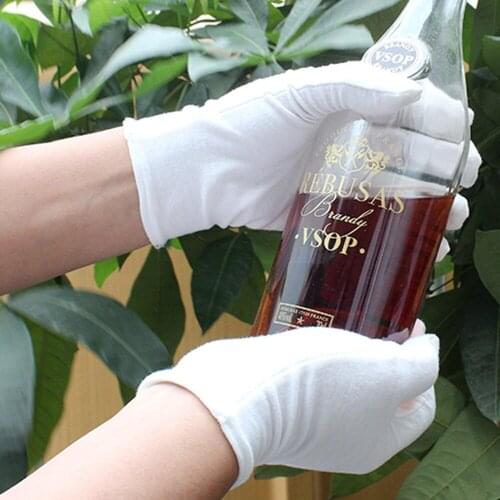 5 Pairs 10 Pcs White Work Jewellery Inspection Handing Costume Cotton Soft Thin Gloves for Waiter coin jewelry silver inspection