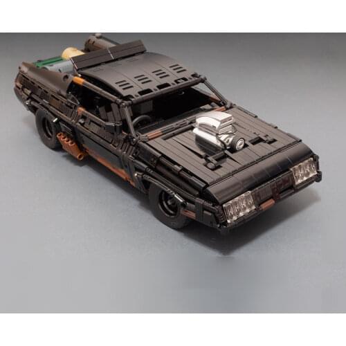MOC DIY Interceptor RC Muscle Car Supercar MOC-35846 high-tech MOC Black Model blocks Building Blocks Bricks Toy Kid Gift
