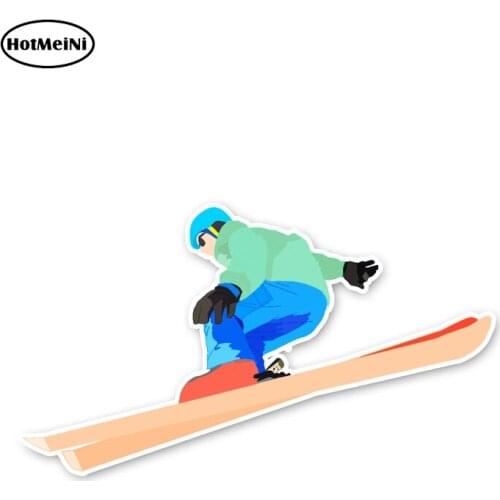 HotMeiNi 6cm x 13cm Coolest Sport Skiing Fitness Car Stickers Accessories Bumper Car Window