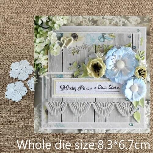 New Design Craft Metal Cutting Dies cut die new 3pcs flower decoration Scrapbooking Album Paper Card Craft Embossing Die Cuts