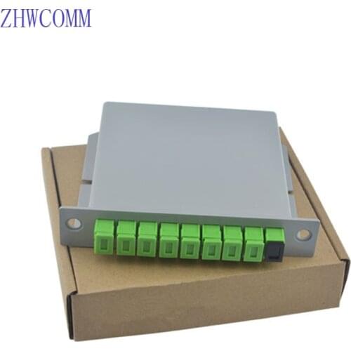 ZHWCOMM SC/APC 1X8 PLC fiber optical Splitter FTTH PLC Splitter box Free Shipping