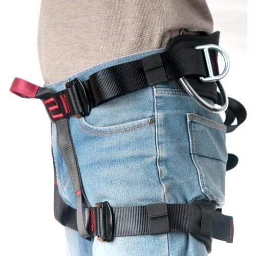 2021 Professional Outdoor Sports Safety Belt Rock Mountain Support Waist Climbing Harness Tool Harness Survival Body Half A W1U7