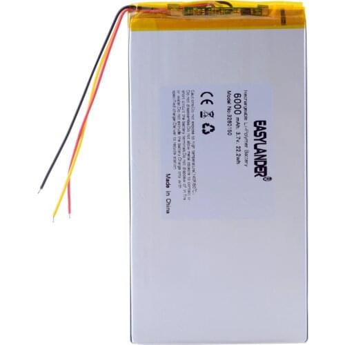 3Lines 3.7v 6000mah 3282150 3080150 3285150 3285150 Li-ion Battery For V88, V971 M9 Tablet Pc