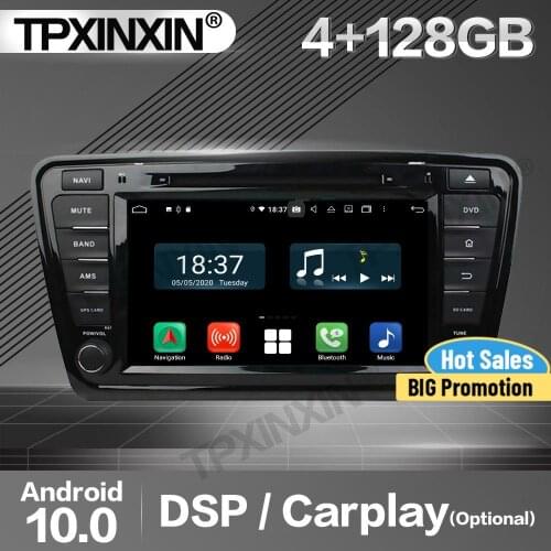 4+128G Carplay Car Radio 2 Din Stereo Receiver Android For Skoda Octavia 2014 DSP GPS Navigation Player Audio Recorder Head Unit