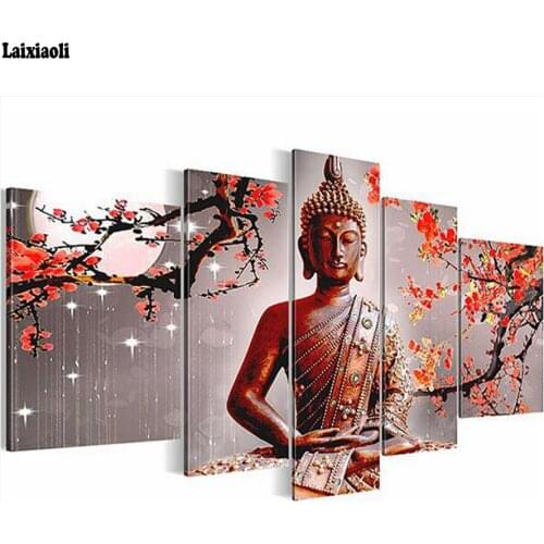 5d Diamond painting Buddha Diamond embroidery Full Square Mosaic Multi-picture Cross Stitch Combination Rhinestones pictures art