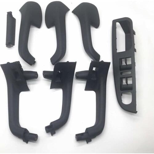 8PCS Black Interior Handle Door Grab window switch Bezel cover For VW Volkswagen Golf 5 GTi MK5 Jetta inner armrest 1K0 868 040B