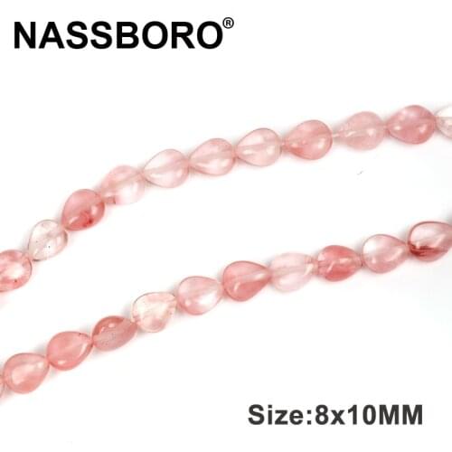 8x10mm Water Drops Shape Spacer Beads Natural Watermelon Crystal Stone Beads Loose Bead For Jewelry Making DIY Bracelet Necklace