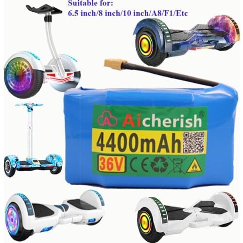 36V 4.4Ah Rechargeable Lithium Ion Battery Pack For Electric Self-Balancing Scooter Hoverboard Unicycle 4400Mah Li-Ion Batteryes