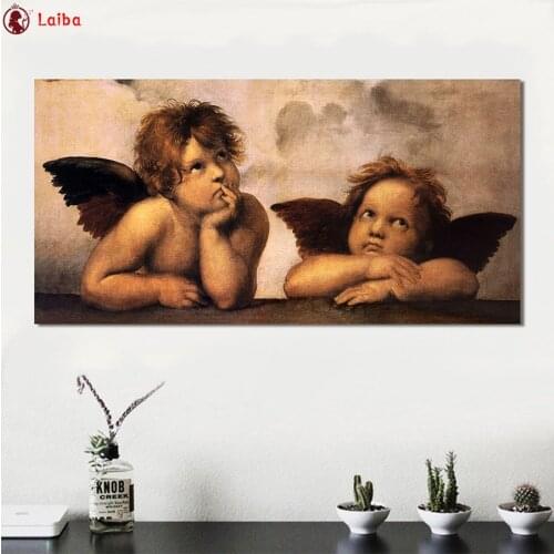 Diy Diamond Painting Classical art little angel diamond mosaic full square drill diamond embroidery cross stitch home decor
