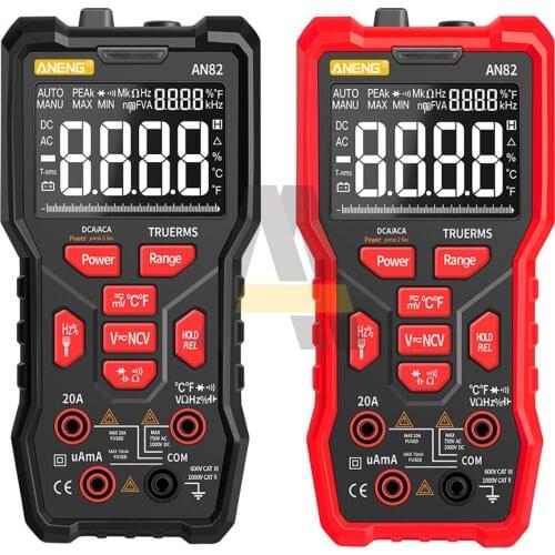 NCV Digital Multimeter 9999 Counts Auto Ranging AC/DC Voltage Meter Flash Back Light Large Screen DIY RMS Analog Meter