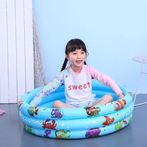 1Set Baby Infants Inflatable Swimming Pool Kids Round Safety Swim Pool for Toddler Summer Use Supplies