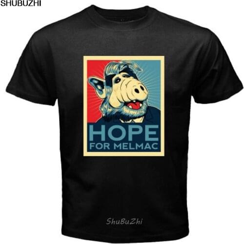 New ALF Hope For Melmac Alien Movie TV Show Mens Black T-Shirt Cartoon t shirt men Unisex New Fashion tshirt sbz3182