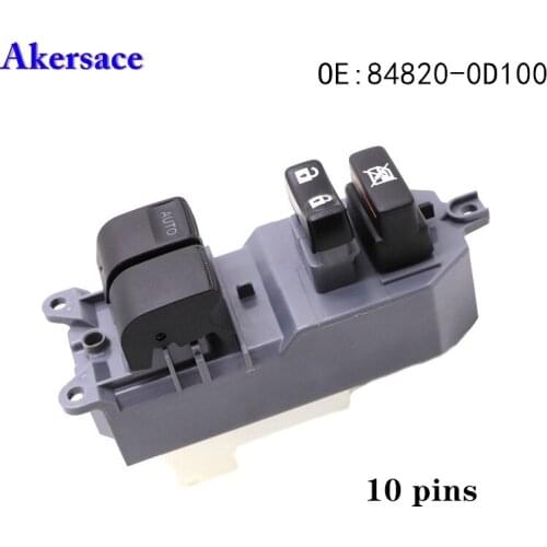 84820-0D100 Window Control Master Switch for Toyota Yaris Rav 4 Corolla 2005-2011 Power Window Control Switch 848200D100