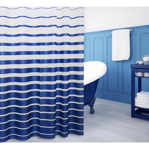 Gradient Stripe Shower Curtain Household Hotel Bathroom Waterproof And Mildew-Proof Thick PEVA Shower Curtain Bathroom Supplies