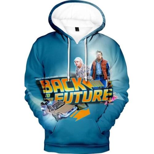 Creative 3D Anime Back to the Futur Hoodies Sweatshirts Men Women Popular Spring Autumn Clothes Back to the Futur Tops
