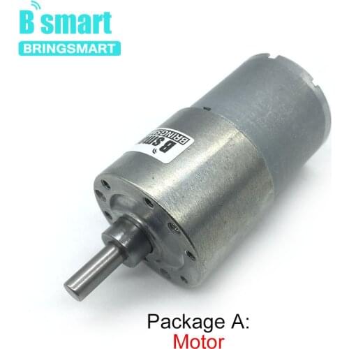 JGB37-3530 Bringsmart Mini 12V DC Gear Motor 24V Low Speed Electric Motor Micro Gearbox Reducer Reversible 7-1600RPM Robot