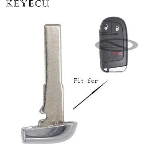 Keyecu for Fiat 500 500X for Jeep Compass Renegade Insert Emergency Remote Key Blade for M3N-40821302