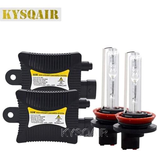 KYSQAIR 55W Xenon HID Conversion Ballast Kit DC 12V Digital Electronic Ballast H1 H3 H7 H8 H9 H11 9005 9006 Car Headlight Kit