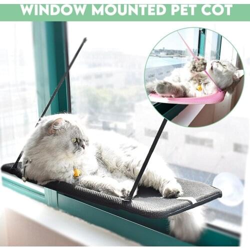 25KG Cat Hammock Window Mounted Cat Hammock Pet Seat Super Suction Cup Hanging Cat Lounger Soft Warm Bed Kitten Supplies Rest