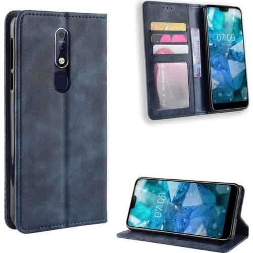Leather phonecase for Nokia 1plus / 2.2 / 3.1C / 3.2 / 4.2 / 5.1 PLUS / 7.1 / 8.1 Cover Flip wallet with stand Coque