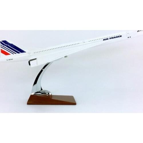 47CM 1:124 Airplane Concorde Air France British Air Force One Passenger Airline Model Plastic Resin Plane For Collection display
