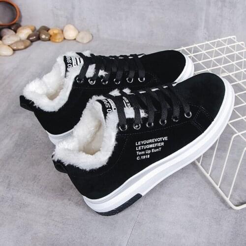 New Womens Boots Winter Plus Velvet Cotton Shoes Thick Soled Warm Snow Womens Boots Womens Cotton Boots