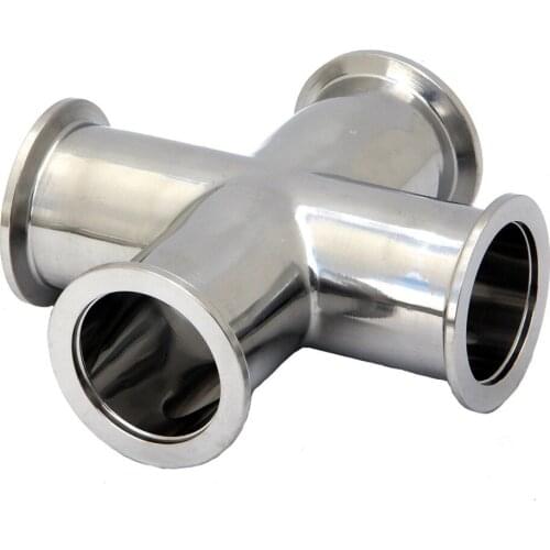 NW25 SS 4-Way Cross Vacuum Pipe Fitting