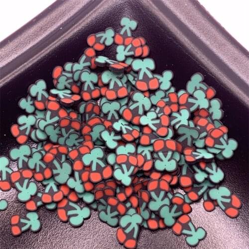 50g Polymer Hot Clay Sprinkles Colorful Fruit Mashroom Cherry Candy Sprinkles for Crafts DIY Making Nail Slices Slimes Material