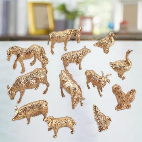 Realistic Resin Animal Figures Model Kids Figurines Desktop Decor Ornament Birthday Gift