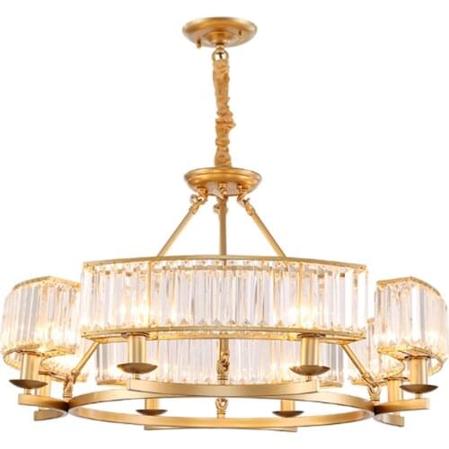 Luxury Crystal Chandelier Living Room Crystal Light Modern LED Chandelier Lighting Nordic Bedroom Dining Room Hanging Lamps