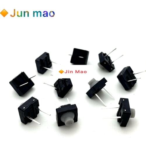 10ps Touch switch 8*8*5 Pin 5H Silica Gel Silent Button 8*8*5MM DIP2 Push Button Conductive Silicone Button switch 2pin 8x8x5 mm