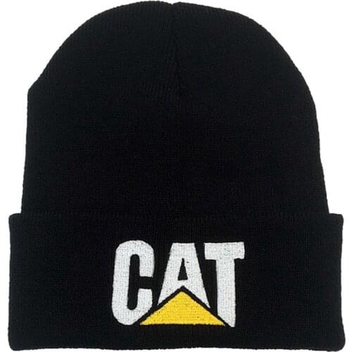 Men Knitted Hat Letter Cat Beanie Skullcap Sailor Cap Cuff Brimless Retro Navy Fashion
