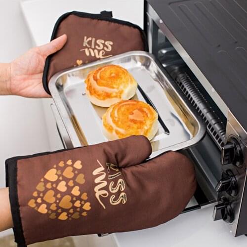 Cute Oven Mitts And Pot Holder Sets 2pcs Non-slip Potholders Kitchen Heat Resistant Hot Pads For Women Cooking Gloves