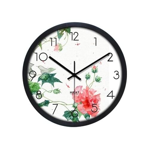 12Inch Living Room Study Modern Wall Clock Glass Bell Quiet Home Bedroom Dining Hall Large Round Clocks Home Decoration for Gift