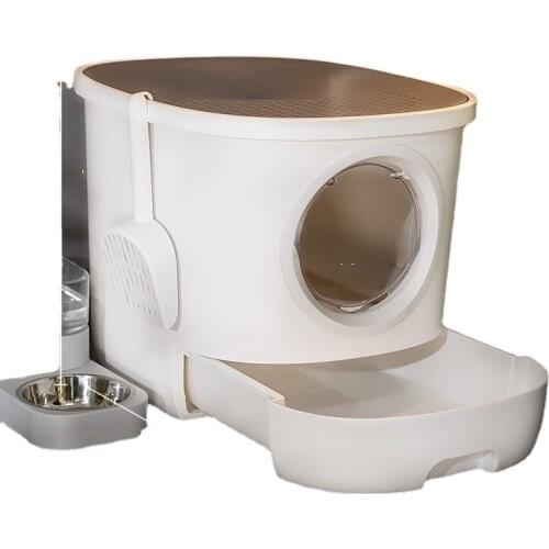 Cat Supplies Cat Potty Training Big Fully Enclosed House Cat Litter Box Modern Cute Arenero Gato Cerrado Pet Products BD50CP