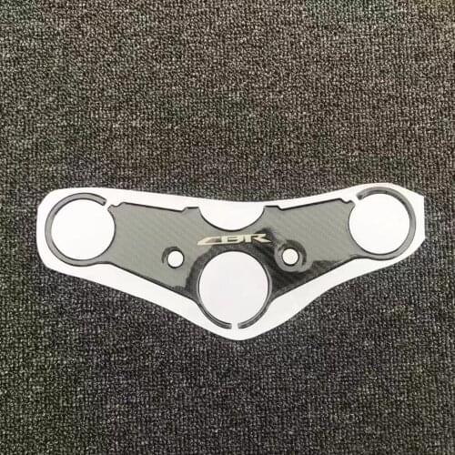 3D motorcycle Carbon-look Upper Triple Yoke Cover Protector Decal sticker Case For HONDA CBR600RR CBR600 RR F5 2007-2017