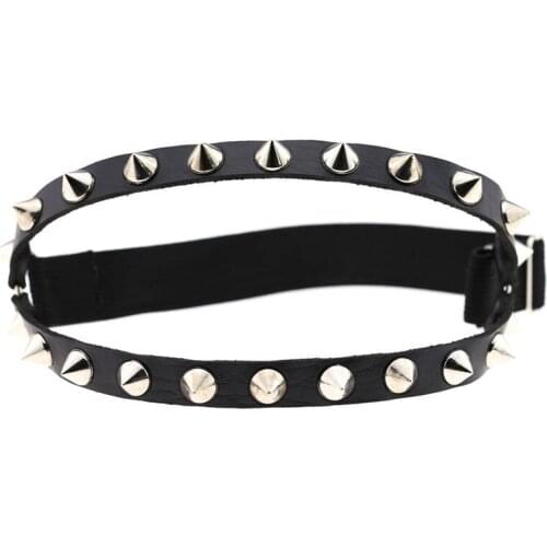 Heart Women Elastic Leather Garter Belts Leg Neck Ring Punk Girls Adjustable Thigh Stokings Socks Clip Harness Garter Suspender