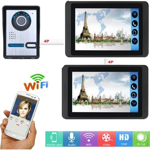 APP Control Video Intercom 7 Inch Monitor Wifi Wireless Video Door Phone Doorbell Speakerphone Camera Intercom KIT Remote Unlock