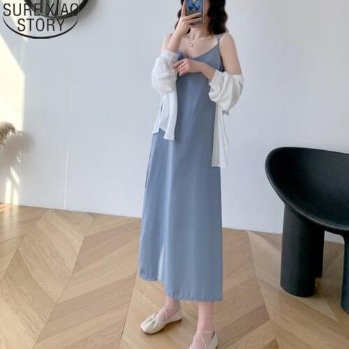 Spaghetti Strap Sexy Dress V Neck Plus Size Sleeveless Summer Dress Women 2021 Chiffon Dresses Ladies Casual Party Dresses 13347