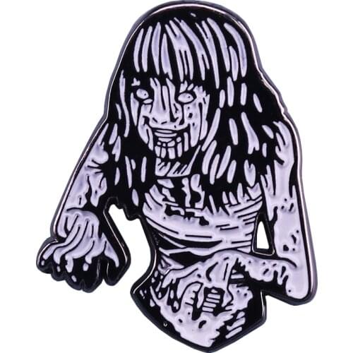 Junji Ito "Anything But A Ghost" badge cool horror art collection