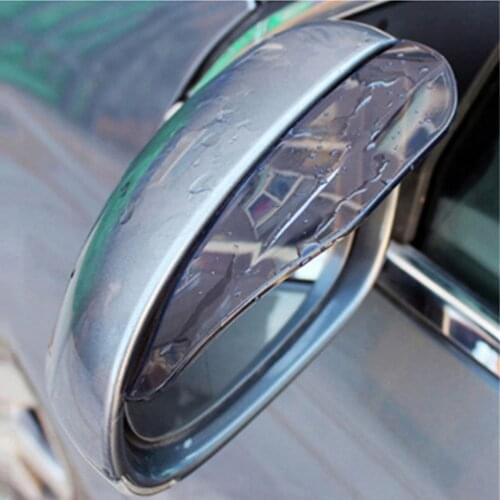 1 Pair Hot Sale Black Car Rearview Mirror Rain Water Rainproof Eyebrow Cover Side Shield Hot Sale Clear