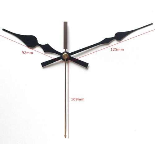 100sets S Shaft Long Clock Hands 36# Quartz Clock Accessory DIY black Hand Metal Aluminum Material High quality DIY Clock kits
