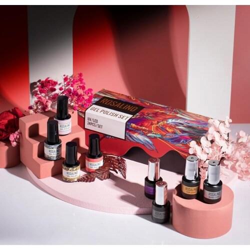 24Pcs/Set Nail Polish Glossy Effect DIY Design Nail Art UV Nail Gel Polish for Professional