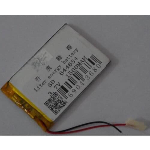 3.7V high-capacity lithium polymer battery 1500MAH 644654 Toy Battery 37V battery GPS Navigator
