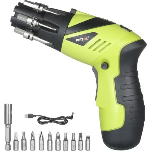 48pcs 3.6V Cordless Screwdriver Kit 1/4 Inch Drive 6N.m Power Screwdriver Set with Extension Screwdriver Bits Sockets LED Light